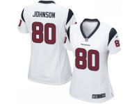 Women's Nike Houston Texans #80 Andre Johnson Game White NFL Jersey