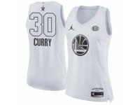 Women's Nike Jordan Golden State Warriors #30 Stephen Curry Swingman White 2018 All-Star Game NBA Jersey