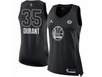 Women's Nike Jordan Golden State Warriors #35 Kevin Durant Swingman Black 2018 All-Star Game NBA Jersey