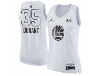 Women's Nike Jordan Golden State Warriors #35 Kevin Durant Swingman White 2018 All-Star Game NBA Jersey