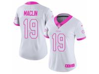 Women's Nike Kansas City Chiefs #19 Jeremy Maclin White Pink Stitched NFL Limited Rush Fashion Jersey