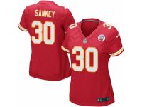 Women's Nike Kansas City Chiefs #30 Bishop Sankey Game Red Team Color NFL Jersey