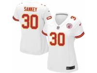 Women's Nike Kansas City Chiefs #30 Bishop Sankey Game White NFL Jersey