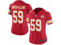 Women's Nike Kansas City Chiefs #59 Justin March-Lillard Limited Red Rush NFL Jersey