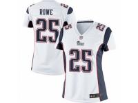 Women's Nike New England Patriots #25 Eric Rowe Limited White NFL Jersey