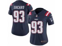 Women's Nike New England Patriots #93 Jabaal Sheard Limited Navy Blue Rush NFL Jersey