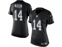 Women's Nike Oakland Raiders #14 Matt McGloin Game Black Team Color NFL Jersey