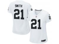 Women's Nike Oakland Raiders #21 Sean Smith Game White NFL Jersey