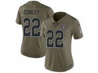 Women's Nike Oakland Raiders #22 Gareon Conley Limited Olive 2017 Salute to Service NFL Jersey