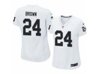 Women's Nike Oakland Raiders #24 Willie Brown Game White NFL Jersey