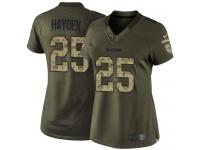 Women's Nike Oakland Raiders #25 D.J. Hayden Limited Green Salute to Service NFL Jersey