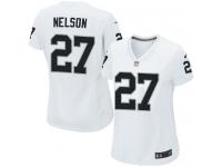 Women's Nike Oakland Raiders #27 Reggie Nelson Game White NFL Jersey