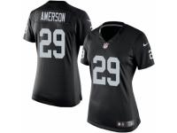 Women's Nike Oakland Raiders #29 David Amerson Game Black Team Color NFL Jersey