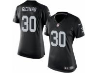 Women's Nike Oakland Raiders #30 Jalen Richard Limited Black Team Color NFL Jersey