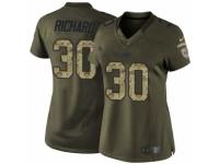 Women's Nike Oakland Raiders #30 Jalen Richard Limited Green Salute to Service NFL Jersey