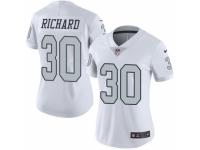 Women's Nike Oakland Raiders #30 Jalen Richard Limited White Rush NFL Jersey