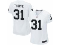 Women's Nike Oakland Raiders #31 Neiko Thorpe Limited White NFL Jersey