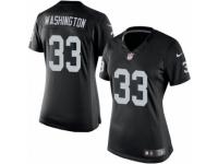 Women's Nike Oakland Raiders #33 DeAndre Washington Game Black Team Color NFL Jersey