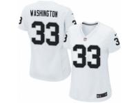 Women's Nike Oakland Raiders #33 DeAndre Washington Game White Color NFL Jersey