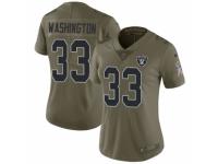 Women's Nike Oakland Raiders #33 DeAndre Washington Limited Olive 2017 Salute to Service NFL Jersey