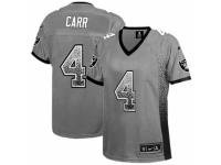 Women's Nike Oakland Raiders #4 Derek Carr Limited Grey Drift Fashion NFL Jersey