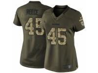 Women's Nike Oakland Raiders #45 Marcel Reece Limited Green Salute to Service NFL Jersey