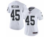 Women's Nike Oakland Raiders #45 Nick Nelson White Vapor Untouchable Limited Player NFL Jersey