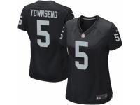 Women's Nike Oakland Raiders #5 Johnny Townsend Game Black Team Color NFL Jersey