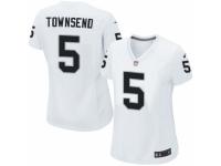 Women's Nike Oakland Raiders #5 Johnny Townsend Game White NFL Jersey