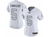 Women's Nike Oakland Raiders #5 Johnny Townsend Limited White Rush Vapor Untouchable NFL Jersey