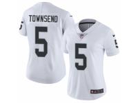 Women's Nike Oakland Raiders #5 Johnny Townsend White Vapor Untouchable Limited Player NFL Jersey