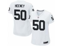 Women's Nike Oakland Raiders #50 Ben Heeney Limited White NFL Jersey