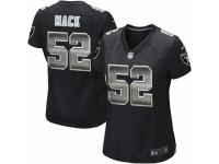 Women's Nike Oakland Raiders #52 Khalil Mack Limited Black Strobe NFL Jersey