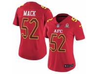 Women's Nike Oakland Raiders #52 Khalil Mack Limited Red 2017 Pro Bowl NFL Jersey