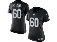 Women's Nike Oakland Raiders #60 Otis Sistrunk Game Black Team Color NFL Jersey