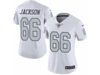 Women's Nike Oakland Raiders #66 Gabe Jackson Limited White Rush NFL Jersey