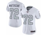 Women's Nike Oakland Raiders #72 John Matuszak Limited White Rush NFL Jersey