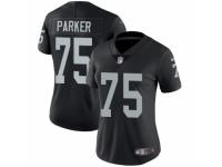 Women's Nike Oakland Raiders #75 Brandon Parker Black Team Color Vapor Untouchable Limited Player NFL Jersey