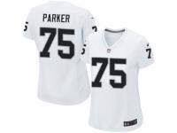 Women's Nike Oakland Raiders #75 Brandon Parker Game White NFL Jersey