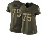 Women's Nike Oakland Raiders #75 Howie Long Limited Green Salute to Service NFL Jersey