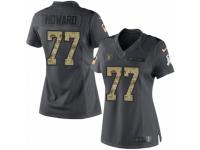 Women's Nike Oakland Raiders #77 Austin Howard Limited Black 2016 Salute to Service NFL Jersey