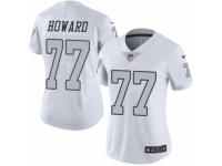 Women's Nike Oakland Raiders #77 Austin Howard Limited White Rush NFL Jersey