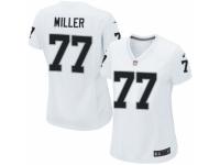 Women's Nike Oakland Raiders #77 Kolton Miller Game White NFL Jersey