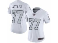 Women's Nike Oakland Raiders #77 Kolton Miller Limited White Rush Vapor Untouchable NFL Jersey