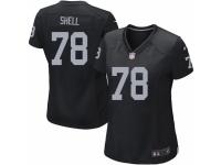 Women's Nike Oakland Raiders #78 Art Shell Game Black Team Color NFL Jersey