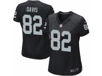 Women's Nike Oakland Raiders #82 Al Davis Game Black Team Color NFL Jersey