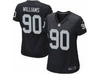 Women's Nike Oakland Raiders #90 Dan Williams Game Black Team Color NFL Jersey