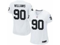 Women's Nike Oakland Raiders #90 Dan Williams Game White NFL Jersey