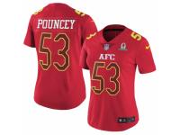 Women's Nike Pittsburgh Steelers #53 Maurkice Pouncey Limited Red 2017 Pro Bowl NFL Jersey