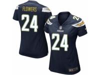 Women's Nike San Diego Chargers #24 Brandon Flowers Game Navy Blue Team Color NFL Jersey